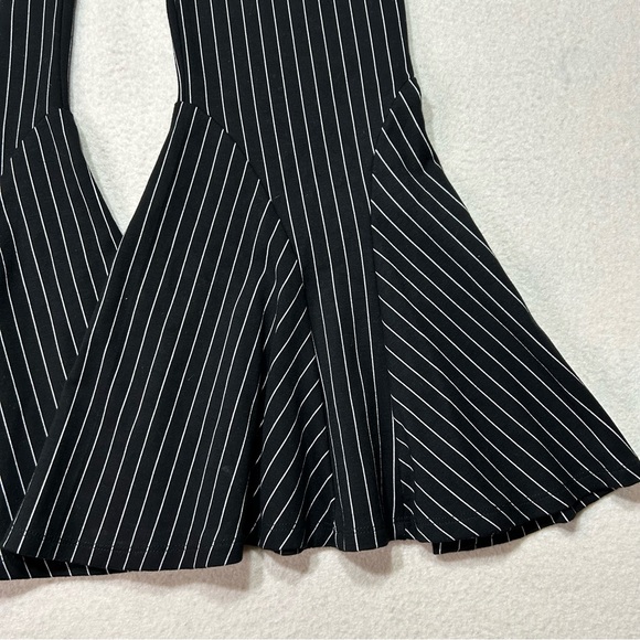 FREE PEOPLE Mari Ponte Pants Pinstripe High Rise Flare Size 4 - Picture 5 of 12